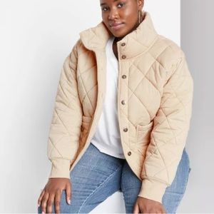 Wild Fable Button Up Quilted Jacket